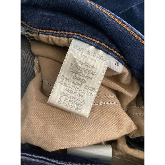 Rag & Bone Nina High Rise Ankle Skinny Jean Dark Wash Carmen 26 - Picture 8 of 8